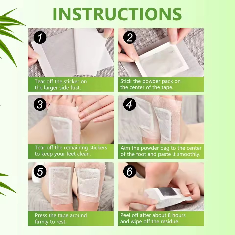 Herbal Wellness pads on feet